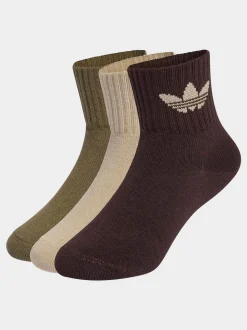 Brun foncé - Lot de 3 paires de socquettes Adidas Originals
