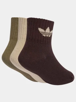 Brun foncé - Lot de 3 paires de socquettes Adidas Originals
