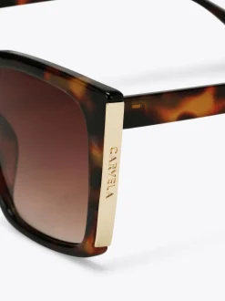 Brun foncé - Lunettes de soleil Carvela à monture carrée