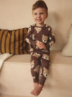 Brun/Crème - Lot de 3 pyjamas Snuggle (9mois-6ans)