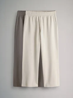 Brun/Crème - The Set Joggings amples 2 Lot