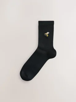 Bumble Bee - Chaussettes à motif brodé 4 Pack