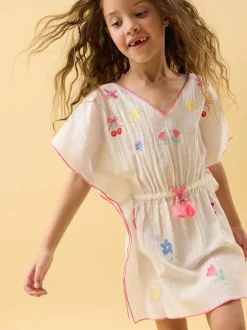 Caftan Angels By Accessorize fille brodé à la cerise