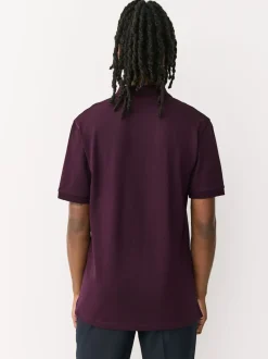 Canard rouge bordeaux - Polo Manches courtes Pique