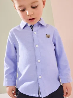 Caractère bleu - Chemise Oxford à manches longues (3mths-7yrs)