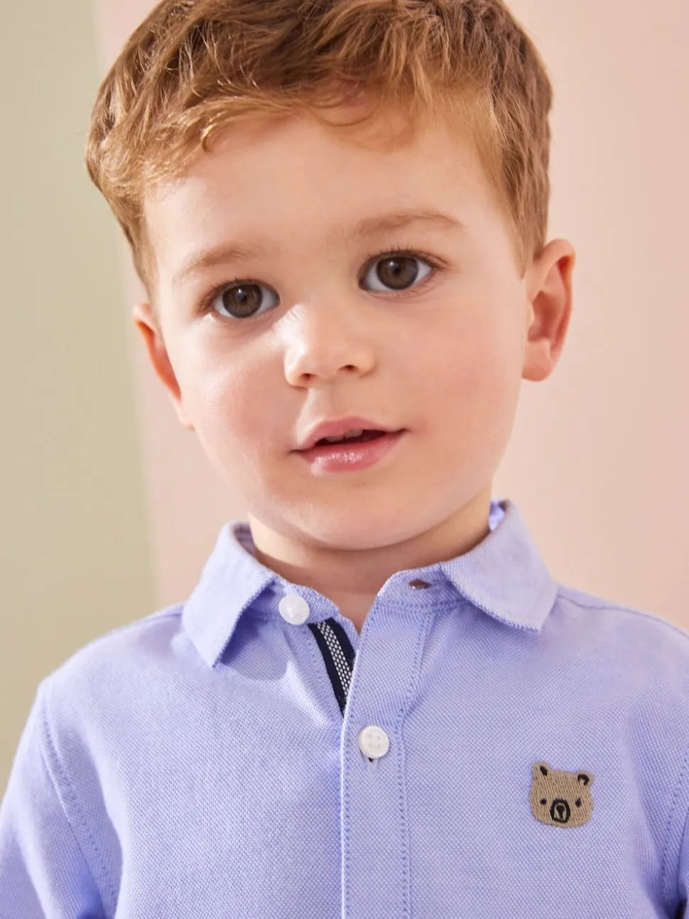 Caractère bleu - Chemise Oxford à manches longues (3mths-7yrs)