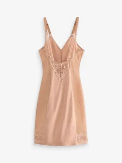 Caramel Nude - Dentelle de contrôle du ventre ferme Portez votre propre de soutien-gorge slip