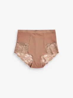 Caramel Nude - Imprimé Gainant Culotte brésilienne dos lacé 2 Lot
