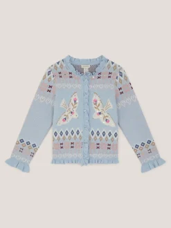 Cardigan Monsoon Swallow à Motif Fair Isle