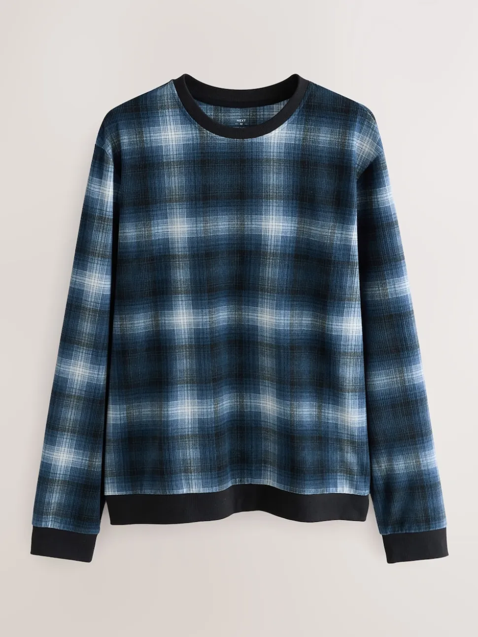 Carreaux bleu marine - Ensemble pyjama Motionflex confortable à manches longues et poignets