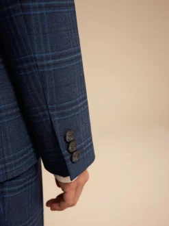 Carreaux bleu/bleu marine - Veste de costume (3-16ans)