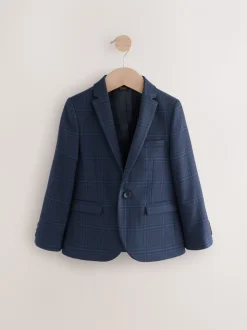 Carreaux bleu/bleu marine - Veste de costume (3-16ans)
