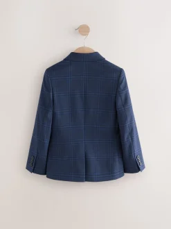 Carreaux bleu/bleu marine - Veste de costume (3-16ans)