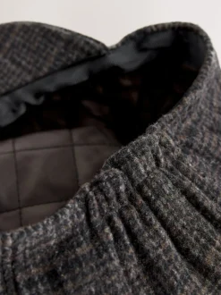 Carreaux gris foncé - Chapeau de garçon de baker