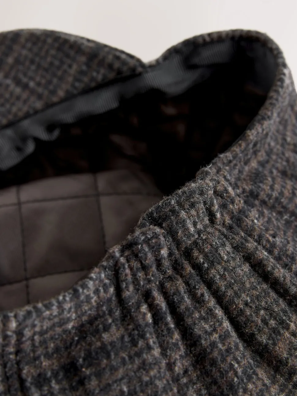 Carreaux gris foncé - Chapeau de garçon de baker