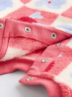 Carreaux rouge/violet - Ensemble de Hauts et Leggings en polaire Bébé 2 pièces (0mois-2ans)