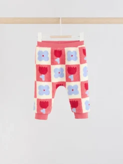 Carreaux rouge/violet - Ensemble de Hauts et Leggings en polaire Bébé 2 pièces (0mois-2ans)