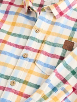 Carreaux vichy écru vif - Chemise Personnage Manches longues (3mois-7ans)