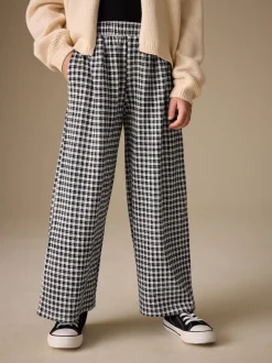 Carreaux vichy noir/blanc - Pantalons Jambe large Texture (3-16ans)