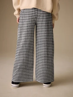 Carreaux vichy noir/blanc - Pantalons Jambe large Texture (3-16ans)