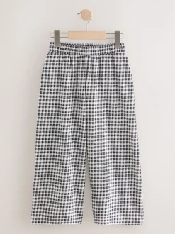 Carreaux vichy noir/blanc - Pantalons Jambe large Texture (3-16ans)