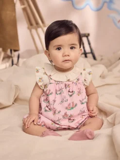 Cath Kidston Rose fleuri - Barboteuse imprimée en jersey pour bébé