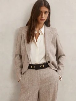 Ceinture corset Reiss Petula à double boucle en daim