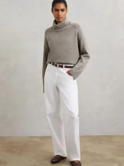 Ceinture en cuir à boucle incurvée Reiss Hazel