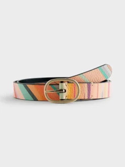 Ceinture en cuir tourbillonnant réversible Paul Smith