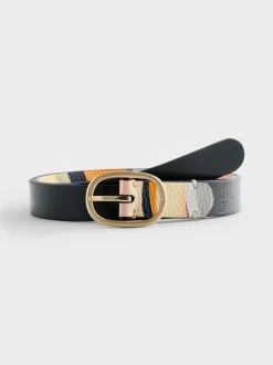 Ceinture en cuir tourbillonnant réversible Paul Smith