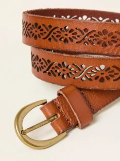 Ceinture FatFace en cuir à découpes