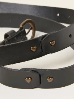 Ceinture FatFace en cuir à clous cœur