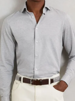 Ceinture Reiss Welling en toile avec bordure en cuir