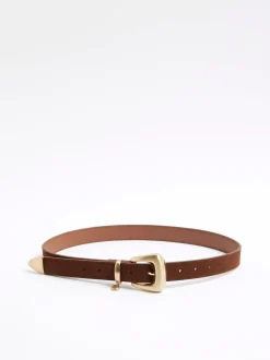 Ceinture River Island en daim à boucle bulle