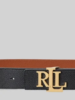 Ceinture réversible Lauren Ralph Lauren en cuir galet à large logo