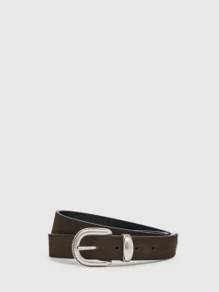 Ceinture style western en daim Reiss Austin