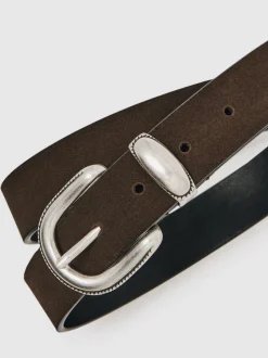 Ceinture style western en daim Reiss Austin