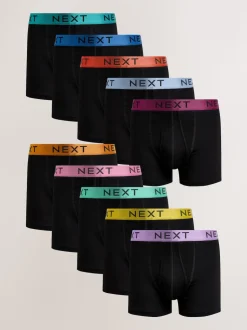 Ceintures brillantes Noir brillantes - Coupe standard - Caleçon A-Front 10 Pack