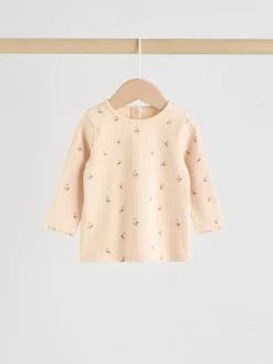 Cerise neutre - Ensemble 3 pièces : gilet en maille, haut à manches longues et leggings (0mois -3ans)