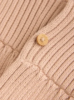 Cerise neutre - Ensemble 3 pièces : gilet en maille, haut à manches longues et leggings (0mois -3ans)