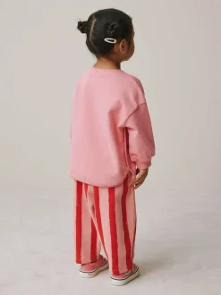 Cerise rembourrée rose - Ensemble haut à manches longues et pantalon barillet (3mois-7ans)