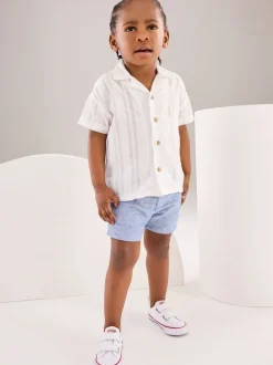 Chambray bleu - Short Chino (3mths-7yrs)