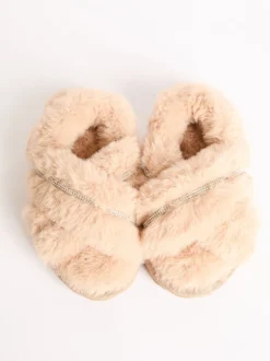 chameau - Chaussons Lipsy à lanières croisées en fausse fourrure