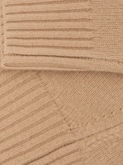 chameau - Pull Reiss Ella à col rond en laine et cachemire