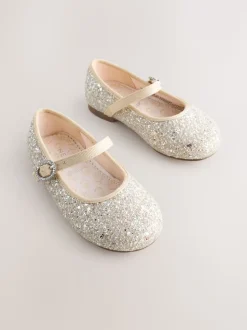 Champagne doré - Chaussures Mary Jane Occasion à fleurs