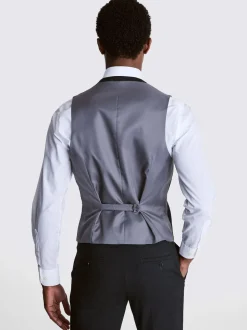 charbon de bois - Ajusté - Gilet de costume extensible MOSS