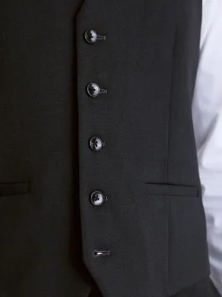 charbon de bois - Ajusté - Gilet de costume extensible MOSS