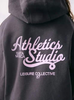 charbon de bois - Ensemble Leggings Sweat-shirt à capuche imprimé graphique (3-16ans)