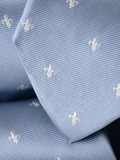 Charles Tyrwhitt Cravate en soie Fleur-De-Lys bleu ciel