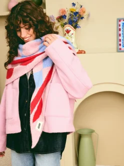 Écharpe triangle Eleanor Bowmer à damiers